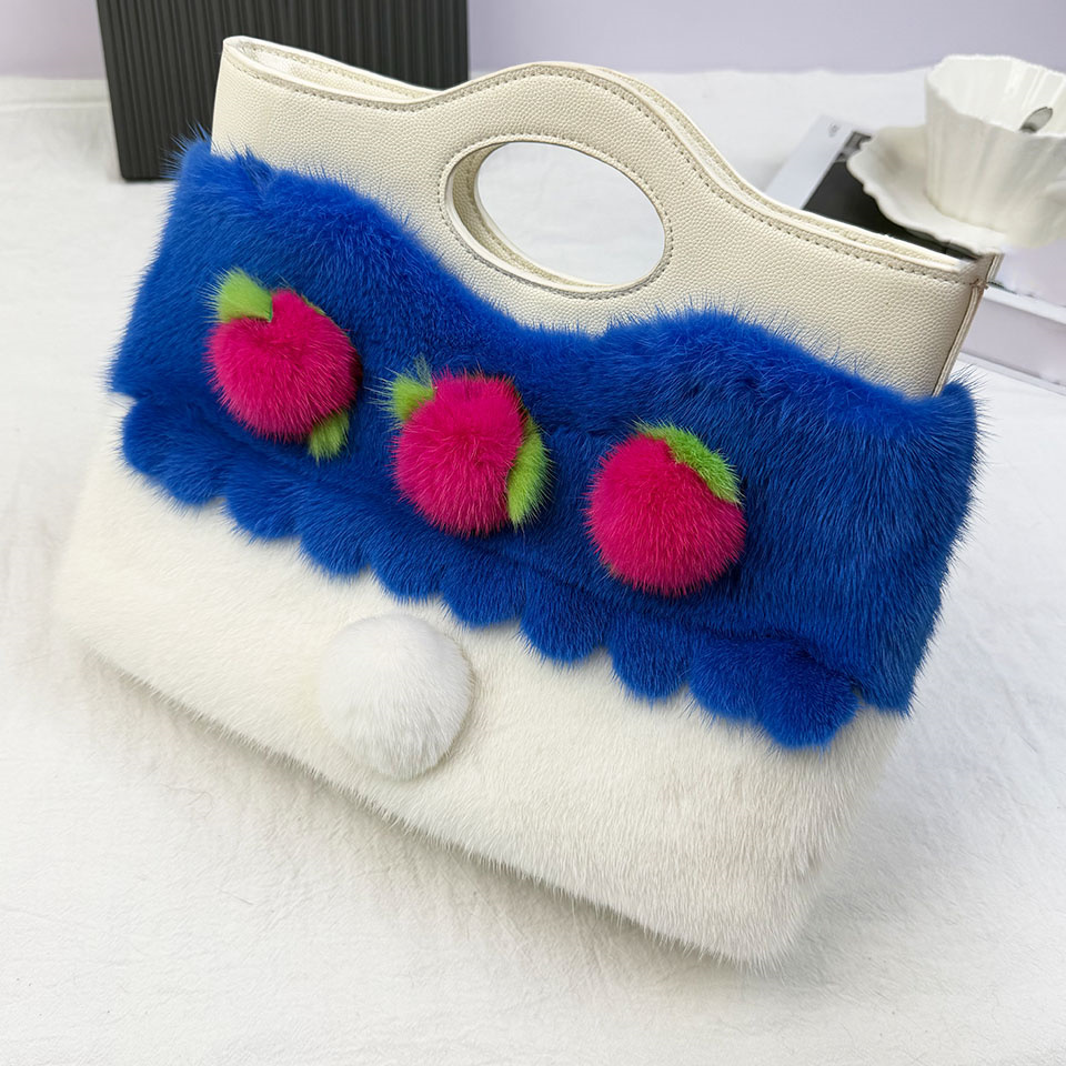 Interior Design High End - Borsa Tote di Lusso in Pelliccia