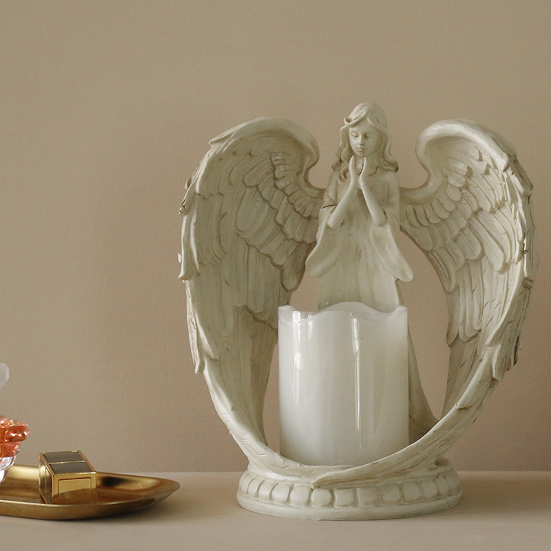 Candle Holder Decor - Portacandele elettronico a forma di angelo