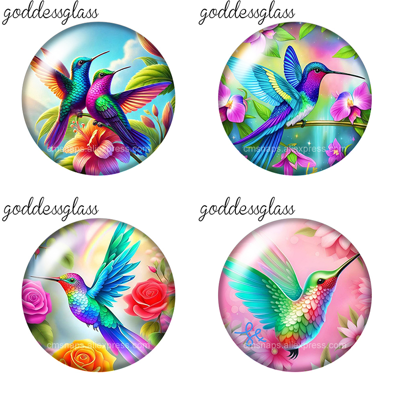 Vase Decor - Fiori con Colibrì Volante 10 pezzi
