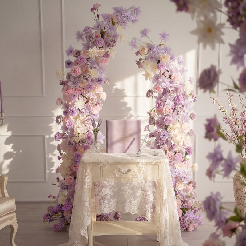 Table Runner - Fiori Artificiali 5D Uflower Lillà e